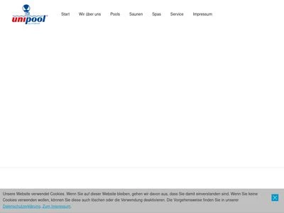 Website von unipool swimmingpools + Fitness GmbH