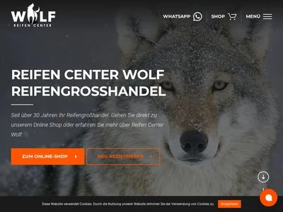 Website von Reifen Center Wolf GmbH & Co. KG