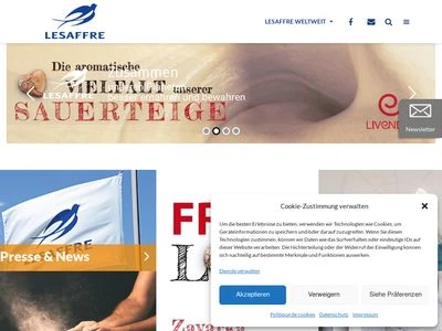 Website von Lesaffre Deutschland GmbH