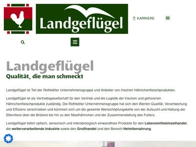 Website von Landgeflügel FG Vertriebsgesellschaft mbH