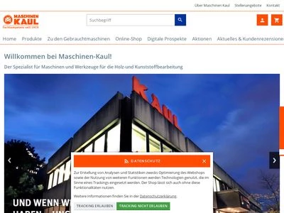 Website von Maschinen Kaul GmbH & Co. KG