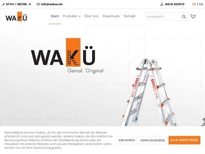 Website von WAKÜ-Geräte GmbH