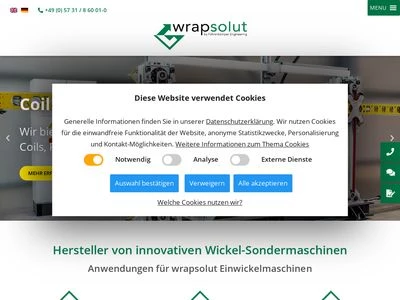 Website von wrapsolut - Fährenkämper GmbH & Co. KG