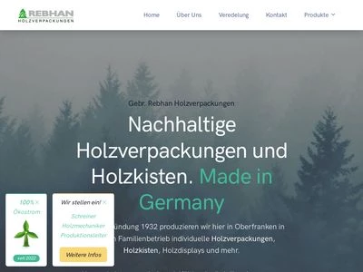 Website von Gebr. Rebhan Holzwarenfabrik GmbH & Co. KG