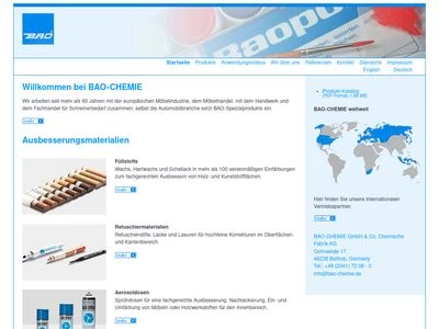 Website von BAO-CHEMIE GmbH & Co.