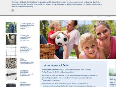 Website von EDG Euro Draht Großhandel GmbH & Co. KG