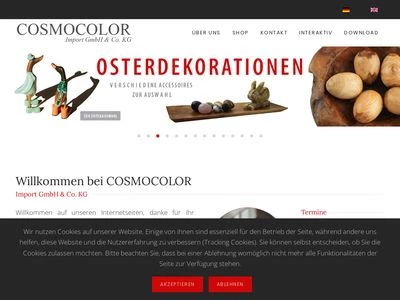 Website von Cosmocolor Import GmbH & Co. KG