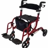 abc HOME | Rollator & Rollstuhl | 2in1 | klappbar | Tasche | verstellbare Höhe