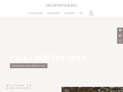 Website von Hemisphere Fashion Group GmbH