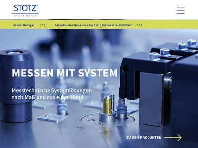 Website von STOTZ Feinmesstechnik GmbH