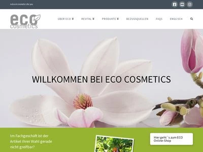 Website von eco cosmetics GmbH & Co. KG