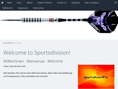 Website von Sportsdivision Jim Pike GmbH