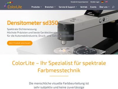 Website von ColorLite GmbH