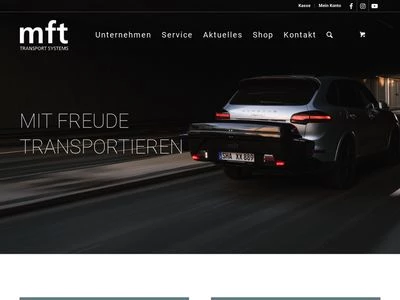Website von mft transport systeme Gmbh