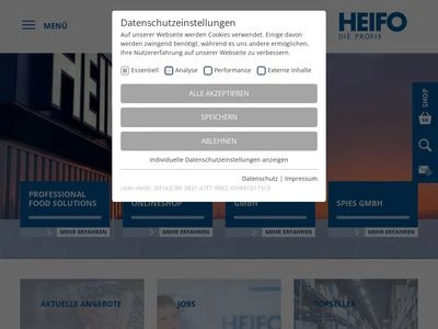 Website von HEIFO GmbH & Co. KG