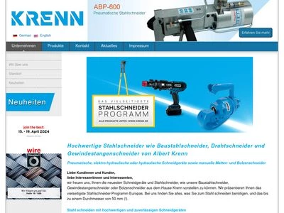 Website von KRENN GmbH & Co. KG