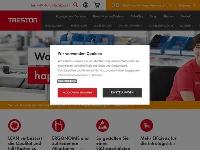 Website von Treston Deutschland GmbH