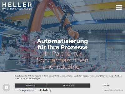 Website von HELLER Maschinen & Technologie AG