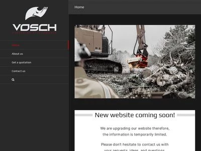 Website von Van Osch Bau- und Forstmaschinen GmbH