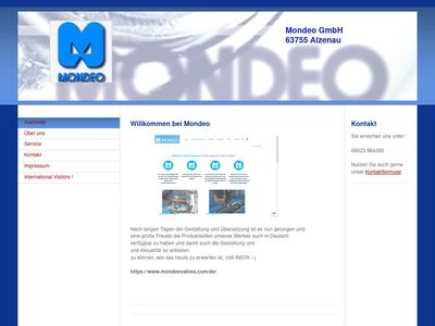 Website von Mondeo GmbH