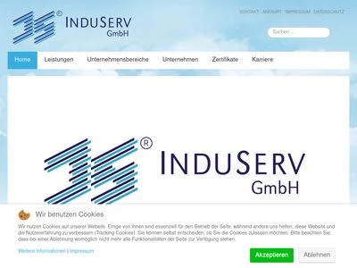 Website von InduServ GmbH