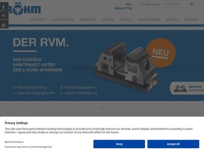 Website von Röhm GmbH Sontheim