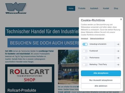 Website von Warschow Technischer Großhandel OHG