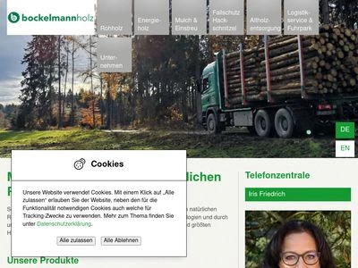 Website von Bockelmann-Holz GmbH