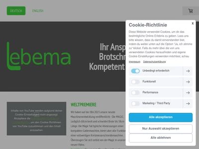 Website von Lebema GmbH