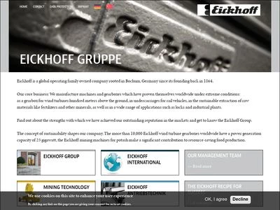 Website von Gebr. Eickhoff Maschinenfabrik u. Eisengießerei GmbH