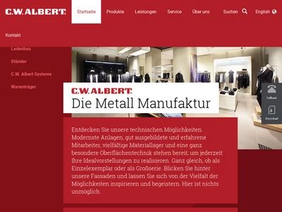 Website von C.W. ALBERT GmbH & Co. KG