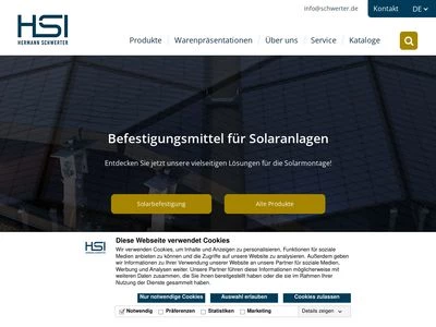 Website von HSI HERMANN SCHWERTER Iserlohn GmbH