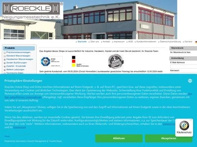 Website von Roeckle Neigungsmesstechnik e.K.