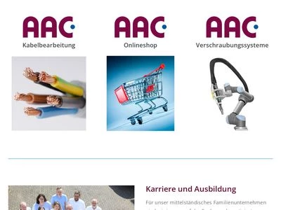 Website von AAC Kabelbearbeitungssysteme GmbH
