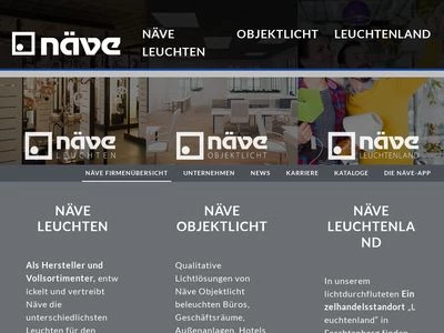 Website von Näve - Leuchten GmbH