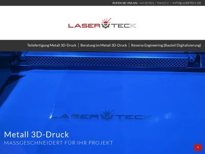 Website von LaserTeck GmbH