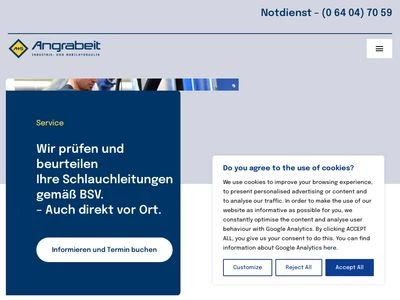 Website von Angrabeit Industrie-Hydraulik GmbH & Co. KG