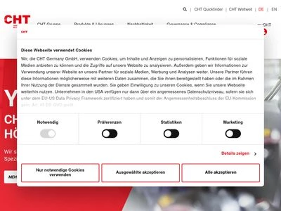 Website von CHT Germany GmbH