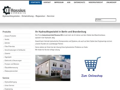 Website von Industrievertrieb Rossius KG