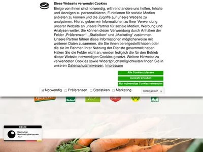Website von Demeter-Felderzeugnisse GmbH
