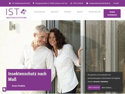 Website von IST Insektenschutztechnik GmbH