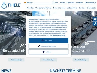 Website von THIELE GmbH & Co. KG