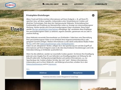 Website von Albers GmbH