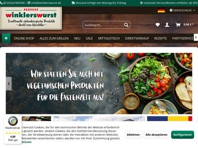 Website von winklerswurst GmbH & Co.KG