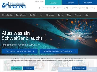 Website von Wilhelm Merkle Schweißtechnik GmbH