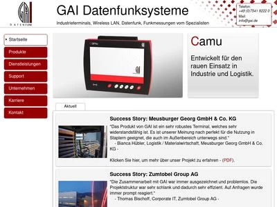Website von GAI Datenfunksysteme GmbH