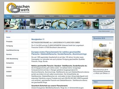 Website von Flanschenwerk Hüttental GmbH