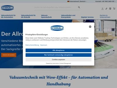 Website von J. Schmalz GmbH