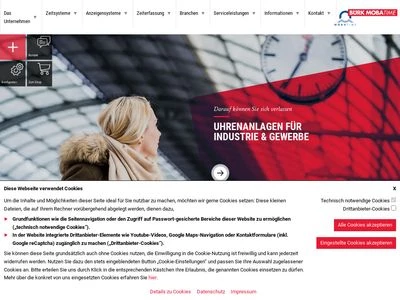 Website von BÜRK MOBATIME GmbH