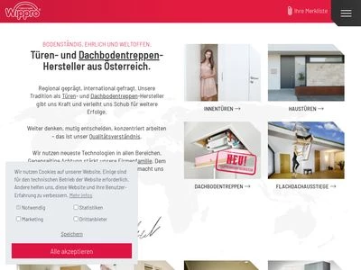 Website von Wippro GmbH